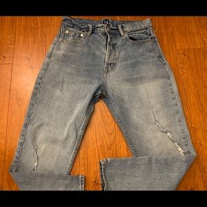 GAP Mid Rise, Straight, Crop Jeans